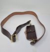 Picture of QRH Crossbelt & Pouch - OR - Size 46 - Brown Leather - Brass Mounts