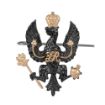 Picture of The King's Royal Hussars Cap Badge - Black - Shank & Pin Fitting