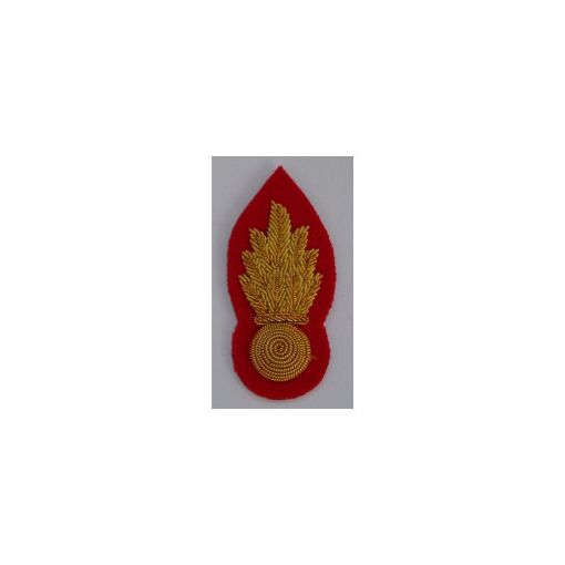 Picture of Arm Badge - Royal Engineers. - Grenade - Sgt - Mess Dress - Scarlet Backing 