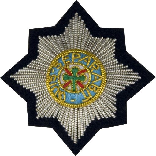 Picture of Beret Badge - Irish Guards Officers - B/W on Navy
