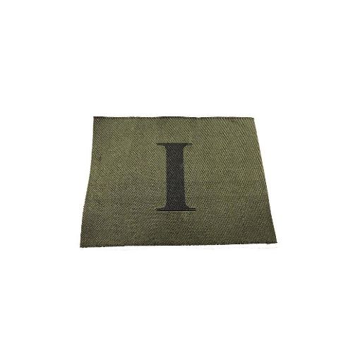 Picture of Royal Gurkha Rifles 'I' Badge - Black on Olive - Worn on Jungle Hat - Pack of 5