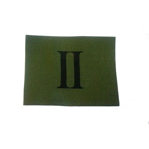Picture of Royal Gurkha Rifles 'II' Badge - Black on Olive - Worn on Jungle Hat  - Pack of 5