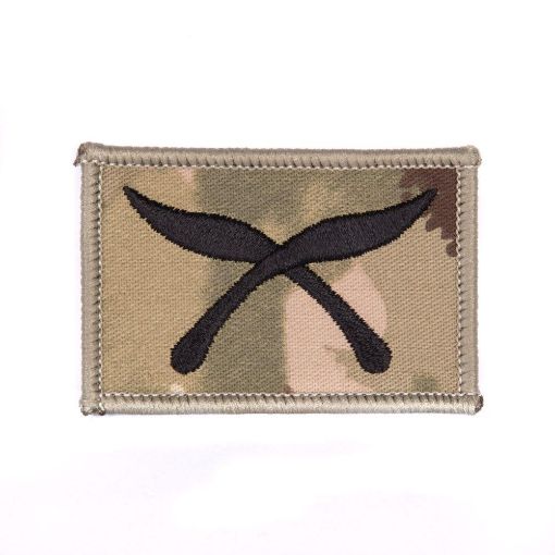 Picture of Royal Gurkha Rifles 'Khukri' Badge - Black on Multicam - Worn on Jungle Hat - Single