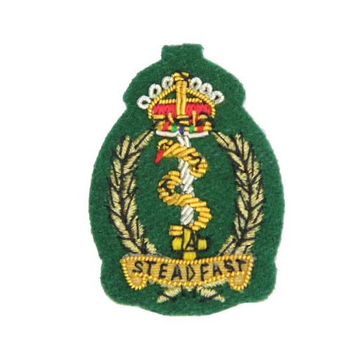 Picture of Royal Army Medical Services - Officers Beret Badge - Green Backing - 45 x