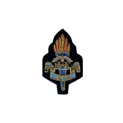 Picture of Beret Badge - ETS - Commando Green B/G - Tudor Crown