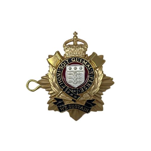 Picture of The Royal Logistic Corps Cap Badge - Officers - Gilt & Silver with Enamel - Tudor Crown