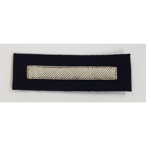 Picture of Fire Service 1 Bar, 8mm Wide (hand Embroidered) Silver Bullion on Navy