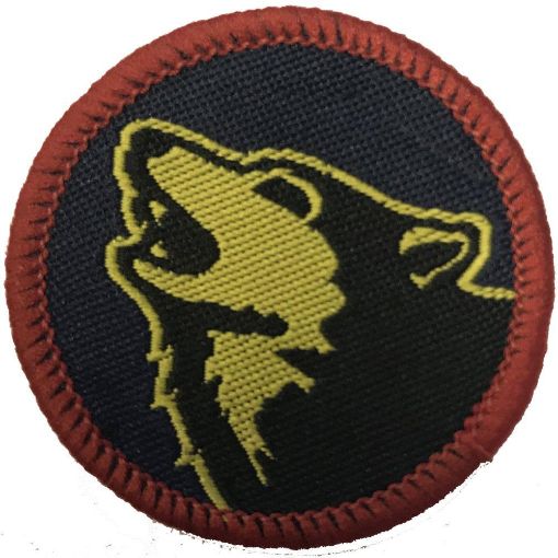 Picture of TRF - 104 Logistic Brigade - Wolf Head on Navy - Pack of 5