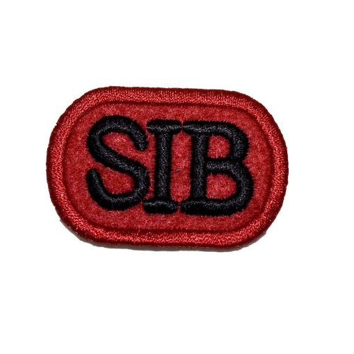 Picture of SIB badge - Red BG - Black Embroidered - Pack of 5