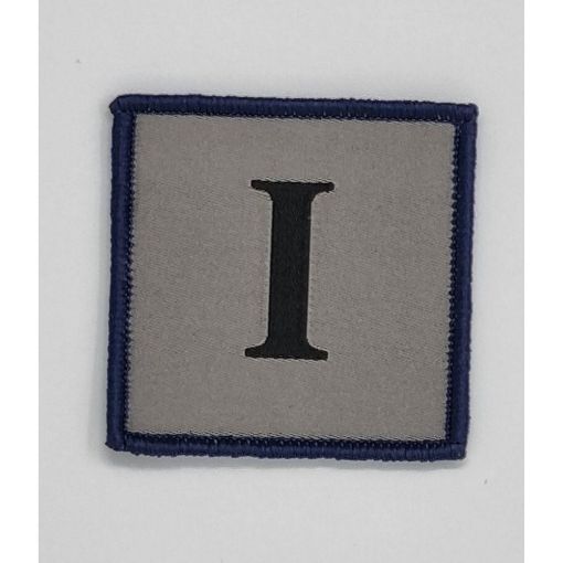 Picture of The Ranger Regiment TRF - "I" - Black on Grey with Blue Border - Velcro - Pack of 5