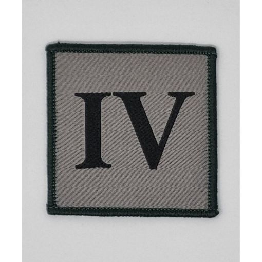 Picture of The Ranger Regiment TRF - "IV" - Black on Grey with Green Border - Velcro - Pack of 5
