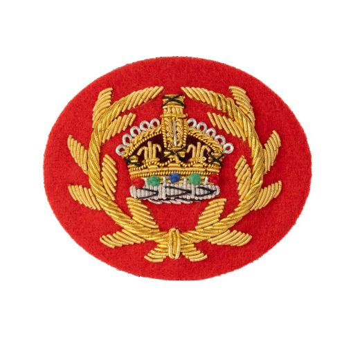 Picture of Mess Dress Crown - Regimental Quartermaster Sergeant - Gold on Scarlet - Tudor Crown