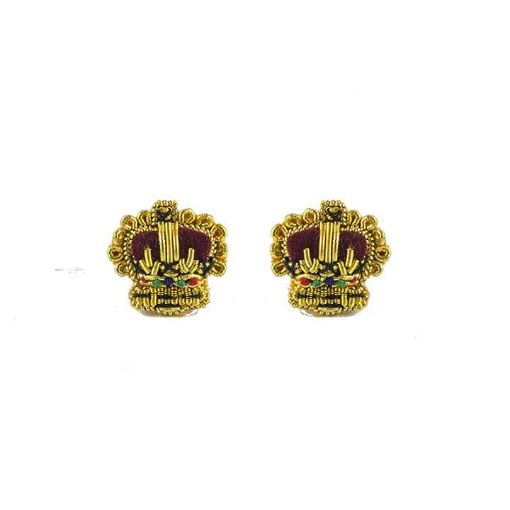 Picture of Embroidered Rank Crowns - Gold - 3/8 inch - Pair 