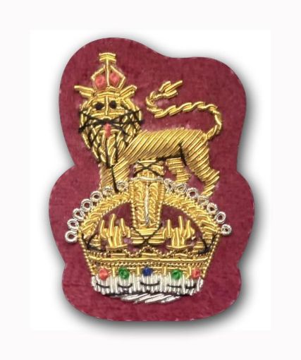Picture of Beret Badge - Staff Officer - Maroon Ground - Tudor Crown
