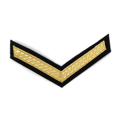 Picture of Mess Dress - Chevrons - Gold on Black - Lance Corporal