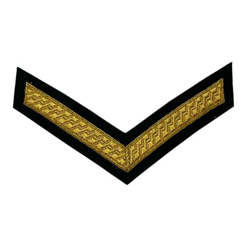 Picture of Mess Dress - Chevrons - Gold on Yorks DOO11 Brunswick Green Ground - Lance Corporal