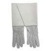 Picture of Gauntlet Glove - United States Drum Major, White leather glove + 8 inch cuff - Large (18. ( tip of the middle finger to the wrist))