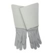 Picture of Gauntlet Glove - United States Drum Major, White leather glove + 8 inch cuff - Large (18. ( tip of the middle finger to the wrist))