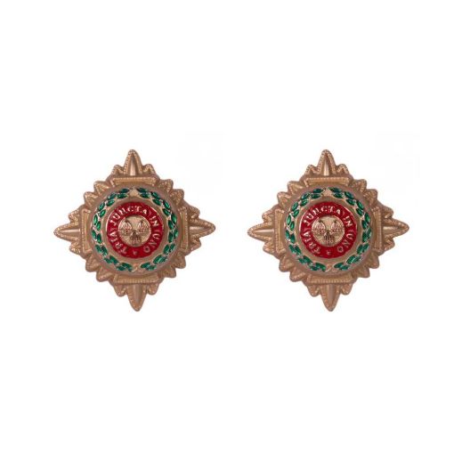 Picture of Rank Stars - 1/2" - Brass - Satin - Enamel - Shank & Pin Fitting - Pair