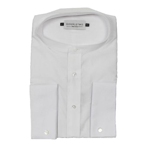Picture of Officers White Shirt - Collarless with French Cuffs - 16H"