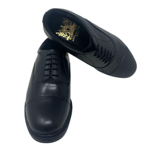 Picture of Oxford Shoe - Plain Black Leather with Rubber Sole - Size  10