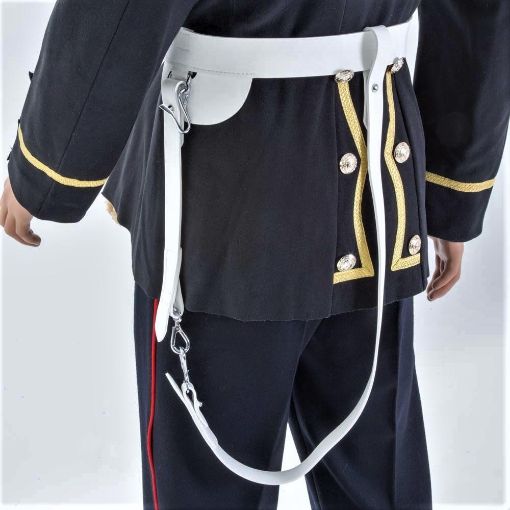 Picture of S/belt + sling, wht Matt 44mm,Chrome 33-38" Med