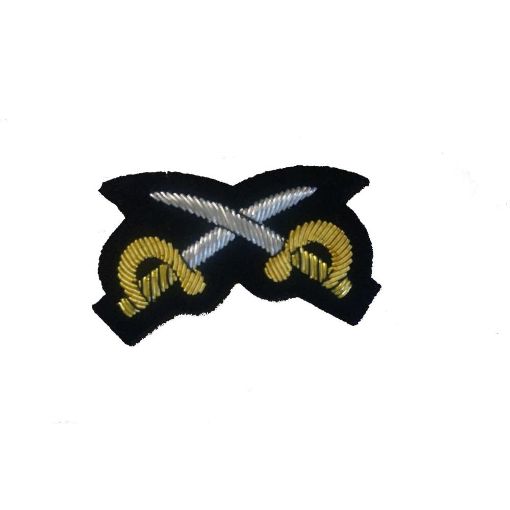 Picture of Mess Dress - Qualification Badge - PTI (X Swords) - B/W on Black